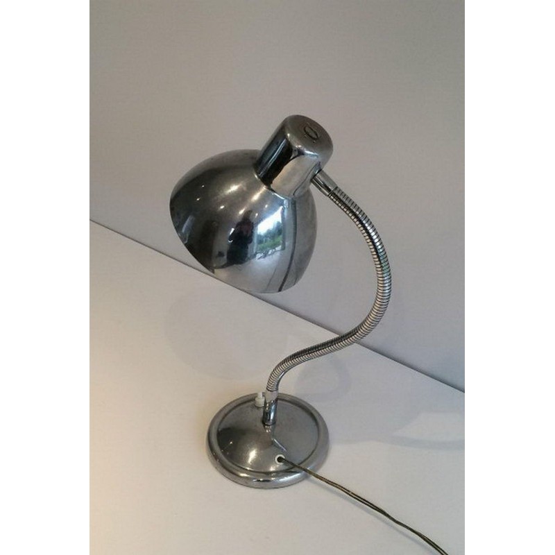 Swinging Articulated Chrome Table Lamp, circa 1960