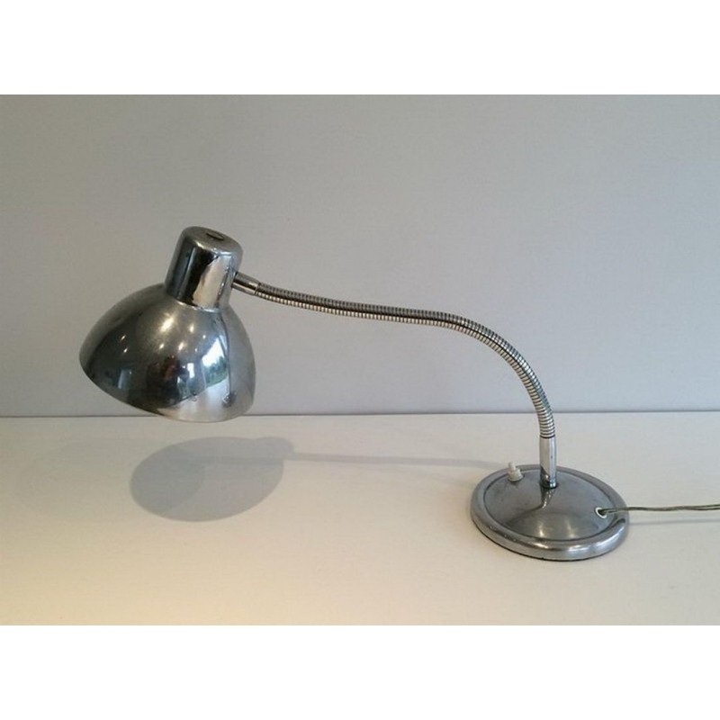Swinging Articulated Chrome Table Lamp, circa 1960