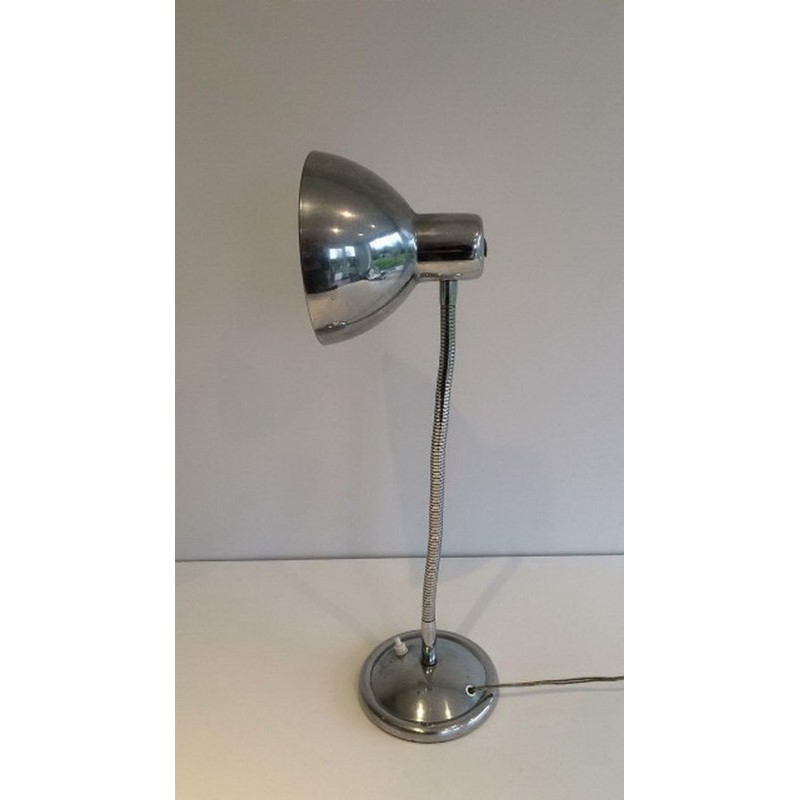 Swinging Articulated Chrome Table Lamp, circa 1960