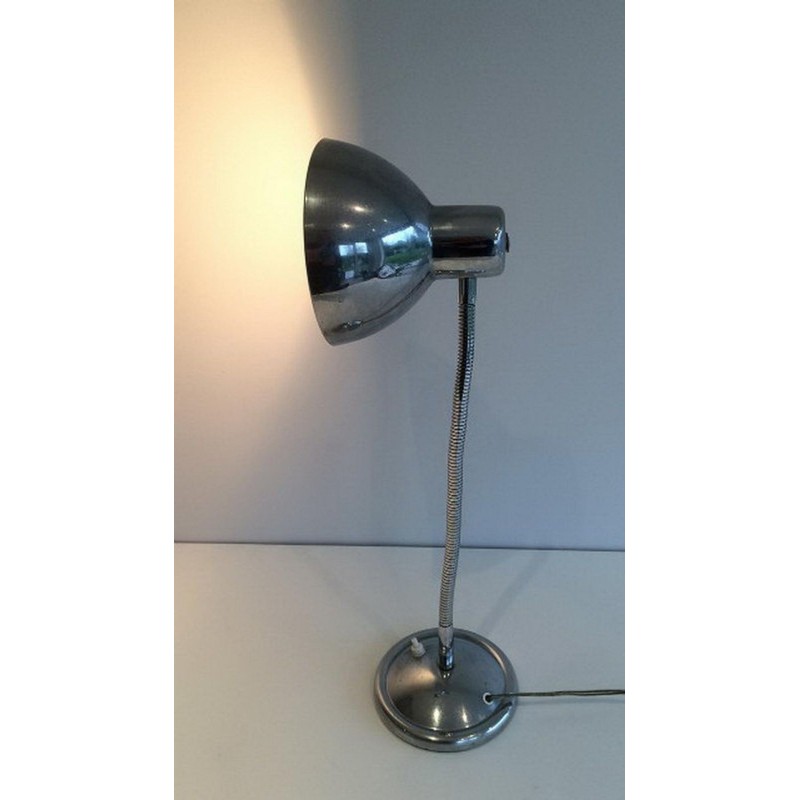 Swinging Articulated Chrome Table Lamp, circa 1960