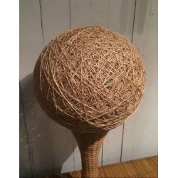 Tall Rattan Table Lamp, French Work, circa 1970