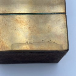 Pair of Square-Section Bronze Bottle Vases. Bruno Gambone. Circa 1970