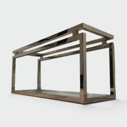 Large Chrome Console Table