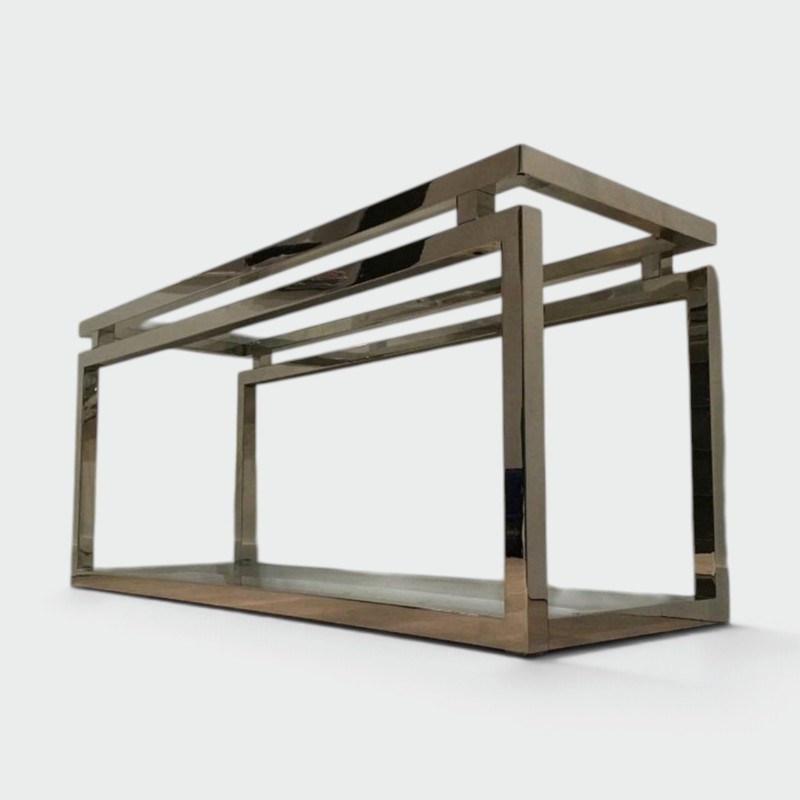 Large Chrome Console Table