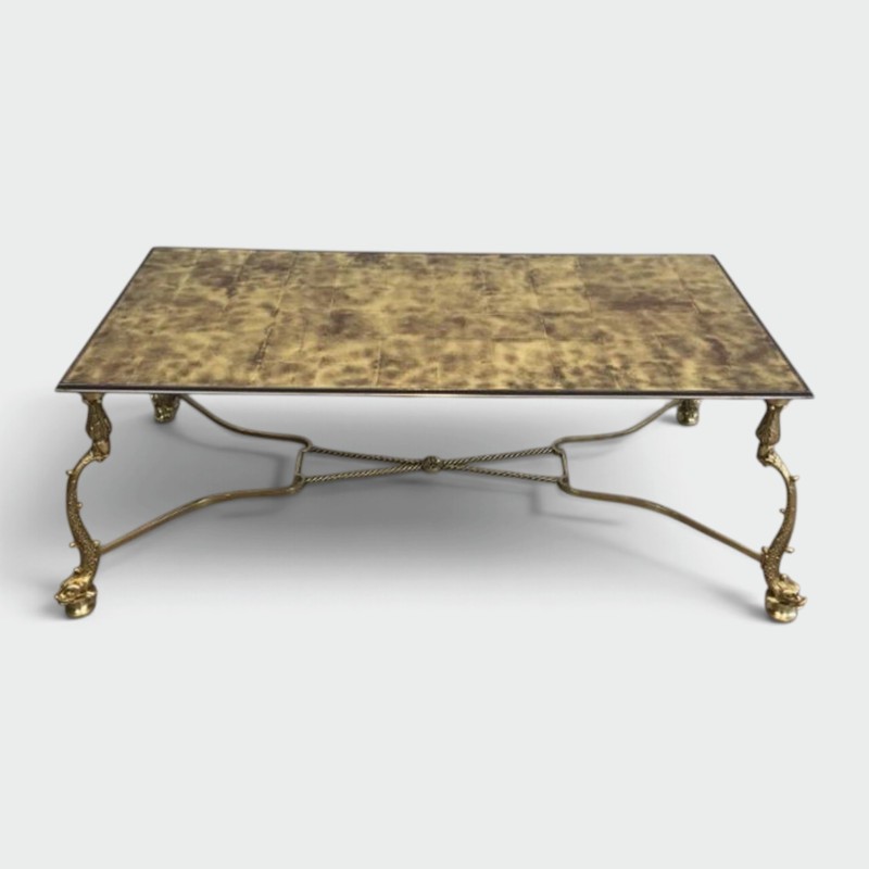 Brass Coffee Table, Maison Jansen