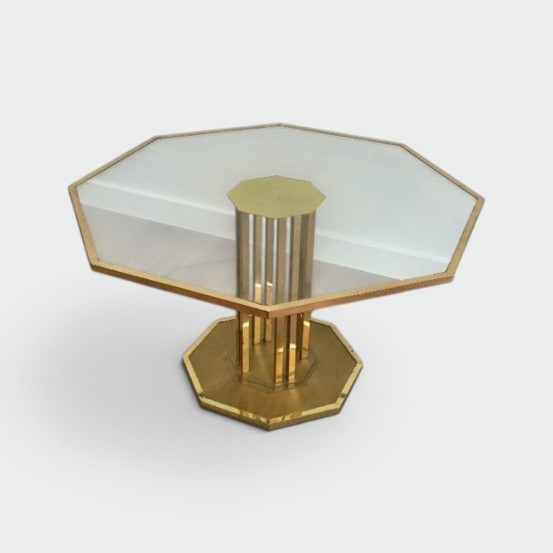 Brass and Glass Design Coffee Table
