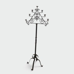 Seven-Arm Wrought Iron Floor Lamp, Art Déco, French Work, circa 1940