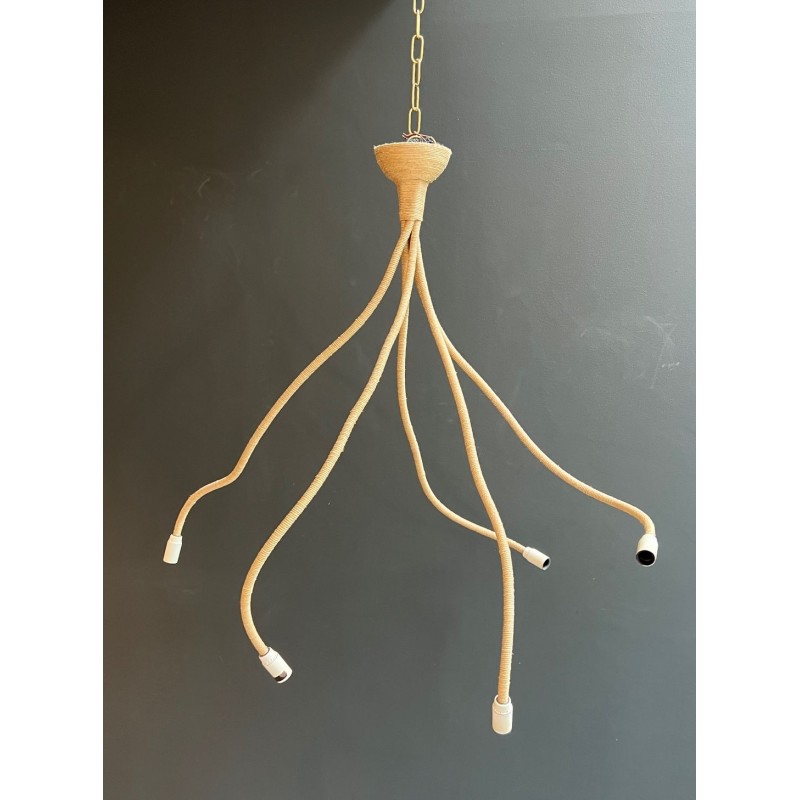 Rope Chandelier, Design Object, Mid-Century Modern, French Work, circa 1970