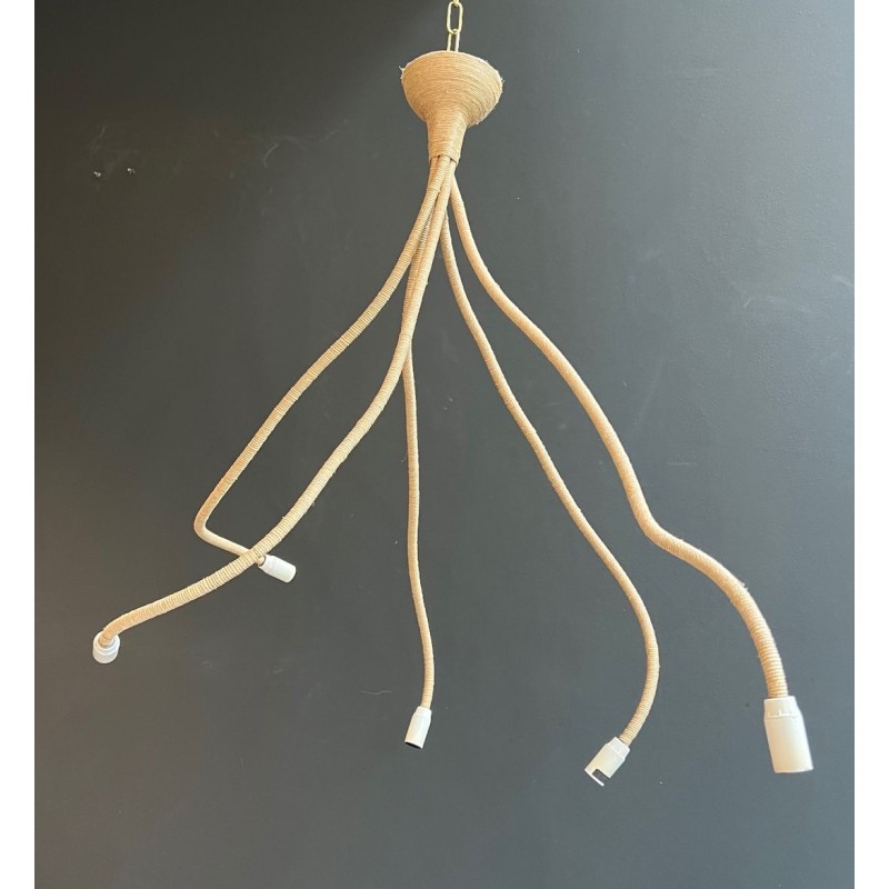 Rope Chandelier, Design Object, Mid-Century Modern, French Work, circa 1970