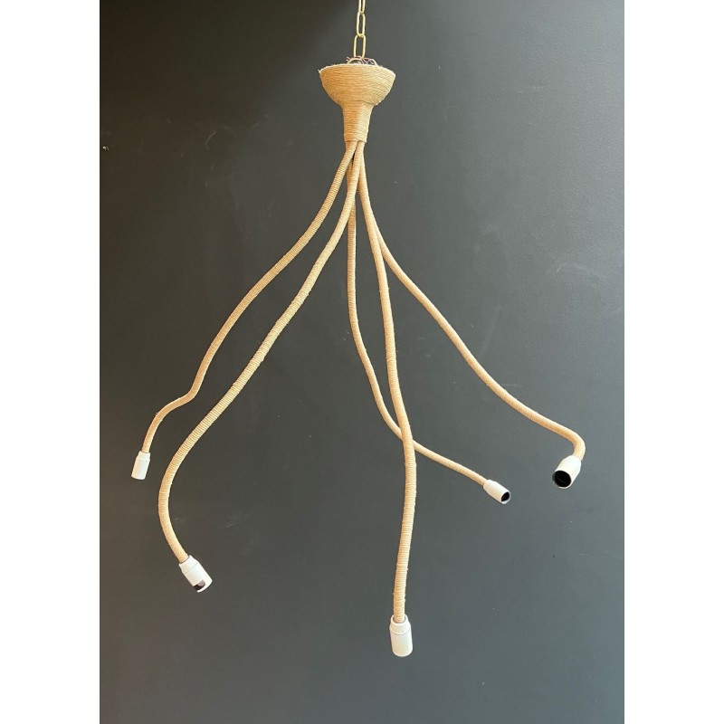 Rope Chandelier, Design Object, Mid-Century Modern, French Work, circa 1970