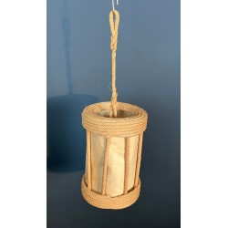 Rope Lantern by Audoux-Minet, Mid-Century Modern, French, circa 1950