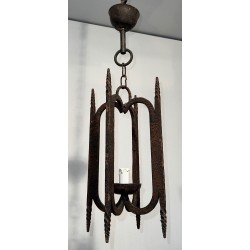Wrought Iron Lantern, French, circa 1950