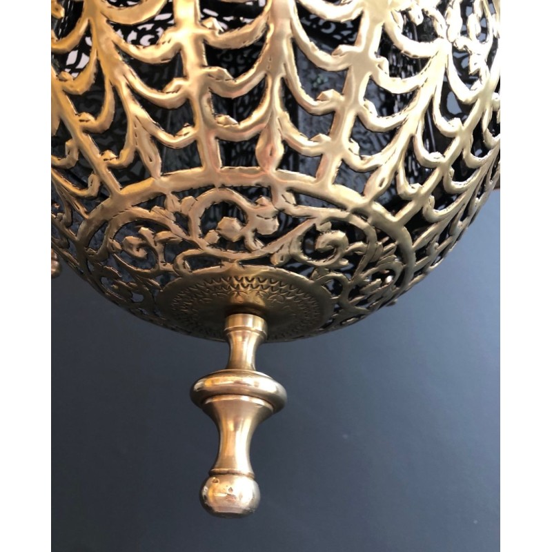 Exceptional Large Brass Oriental Lantern, 19th Century