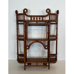 Bentwood and Brass Wall Shelf Unit, Austrian Arts & Crafts, circa 1900