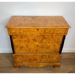 Small Biedermeier Four-Drawer Chest in Bird’s-Eye Maple, Germany, 19th Century