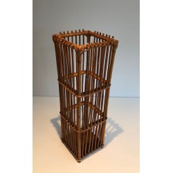 Umbrella Stand in Rattan, French, circa 1970