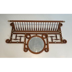 Bentwood and Brass Wall Coat Rack, Arts & Crafts, Austrian, circa 1900