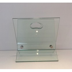 Glass & Brushed Steel Magazine Rack, François Arnal Style, French, circa 1970