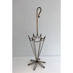 Gilt Iron Umbrella Stand, Art Déco, French, circa 1935
