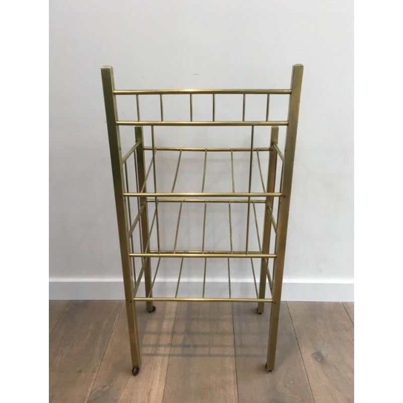 Brass Magazine Rack, French, Belle Époque, circa 1900