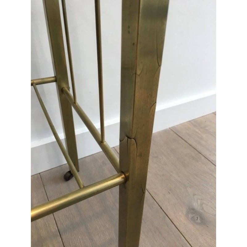Brass Magazine Rack, French, Belle Époque, circa 1900