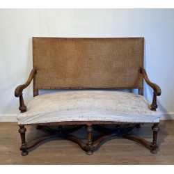 High-Backed Walnut Sofa, Louis XIII Style, French, circa 1880