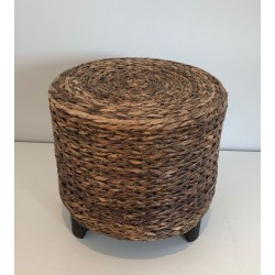 Small Rope Stool in the Style of Audoux-Minet, French, circa 1950