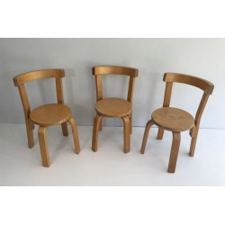 Set of Three Mid-Century Children’s Design Chairs, circa 1970