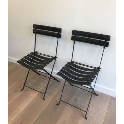 Pair of Mid-Century Leather Upholstered Chairs, circa 1950