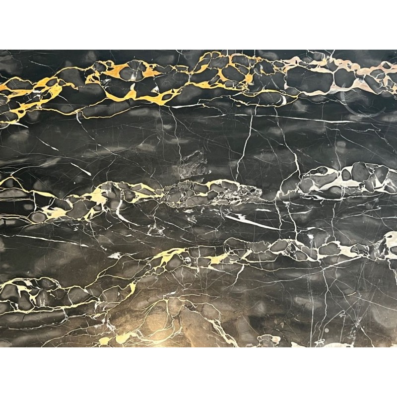 Art Déco Bronze Coffee Table with Black Portor Marble Top, in the Style of Maison Jansen, France, circa 1940