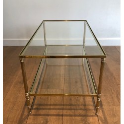 Brass Rectangular Coffee Table in the style of Maison Jansen. Circa 1940