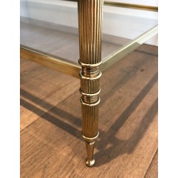 Brass Rectangular Coffee Table in the style of Maison Jansen. Circa 1940