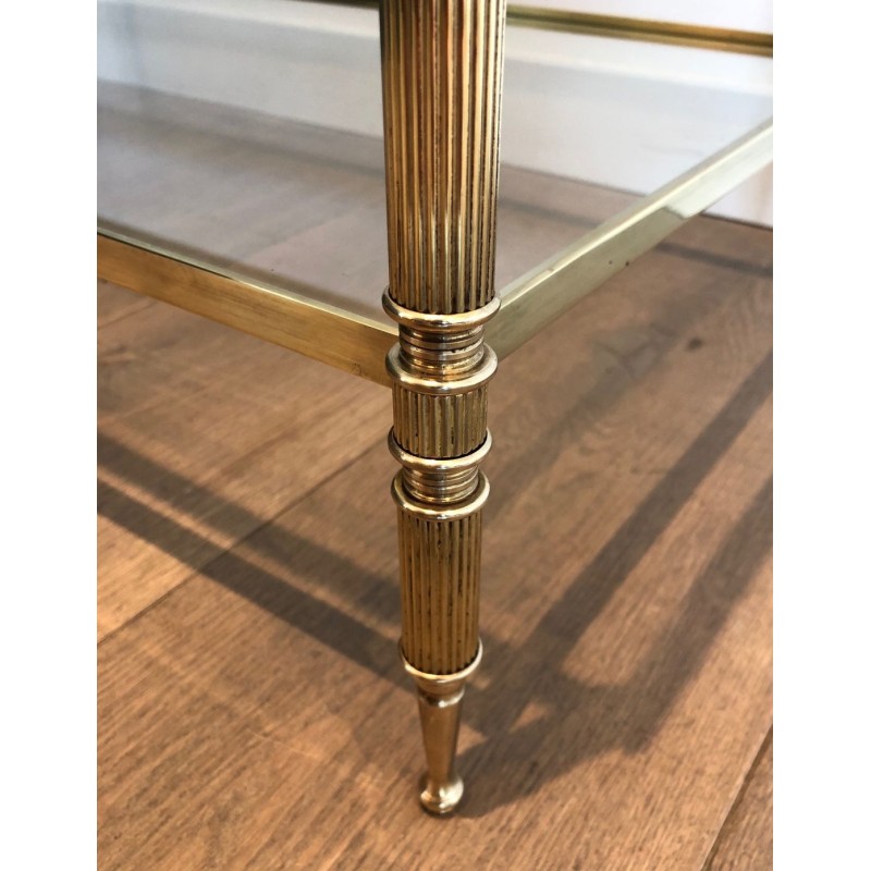 Brass Rectangular Coffee Table in the style of Maison Jansen. Circa 1940