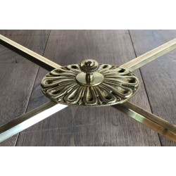 Neoclassical Oval Coffee Table in Brass with Carrara White Marble Top, Maison Jansen, circa 1940