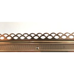 Brass Neoclassical Coffee Table with Églomisé Mirror Top, Attributed to Maison Ramsay, France c.1940