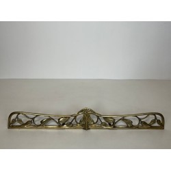 Pair of Art Nouveau Bronze Andirons with Flowers and Foliage, French circa 1900